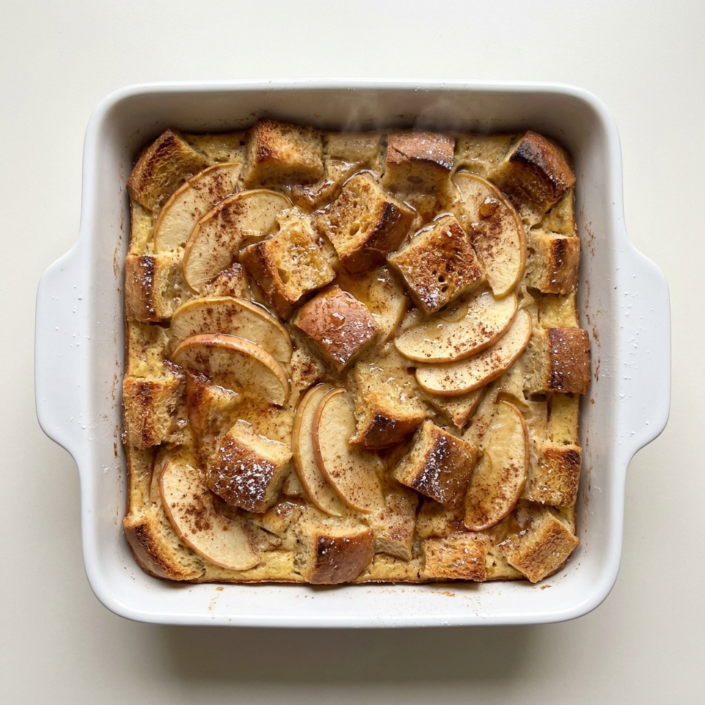 High Protein Apple Cinnamon French Toast Bake, prepared as a finished Lila recipe