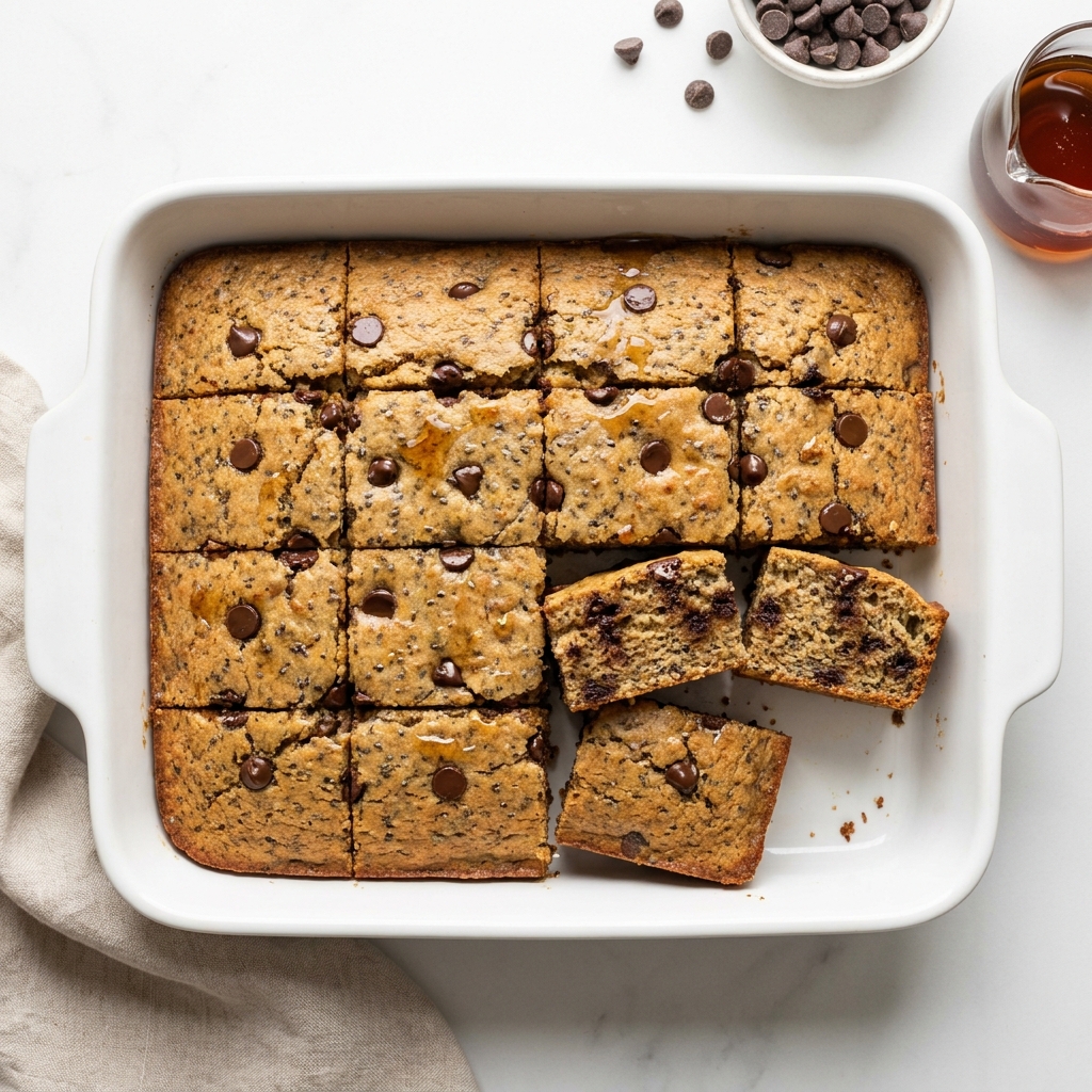 Baked Kodiak Chocolate Chip Cake Squares, prepared as a finished Lila recipe