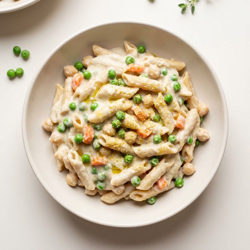 Creamy Mild Tofu and Ricotta Protein Pasta, prepared as a finished Lila recipe