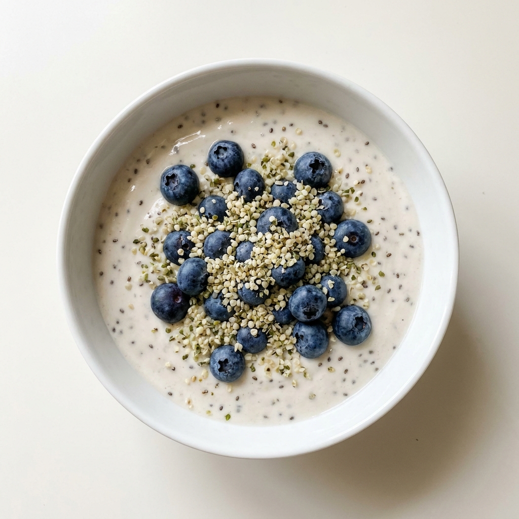 Dairy Free Berry Hemp Protein Bowl, prepared as a finished Lila recipe
