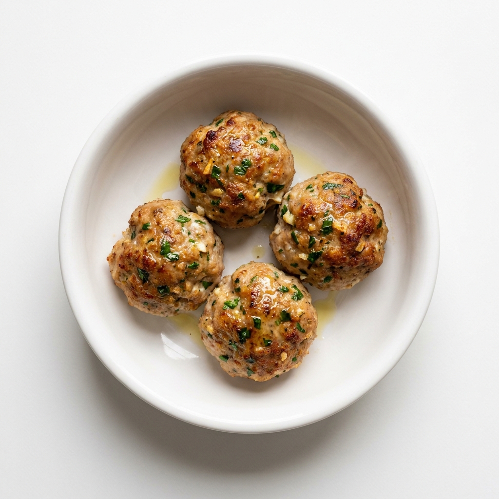 Baked Lean Turkey Meatballs, prepared as a finished Lila recipe
