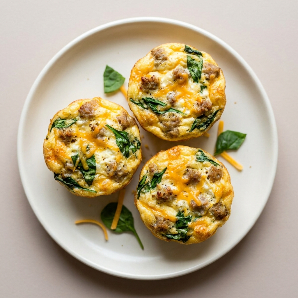 Baked Turkey and Cottage Cheese Egg Bites, prepared as a finished Lila recipe