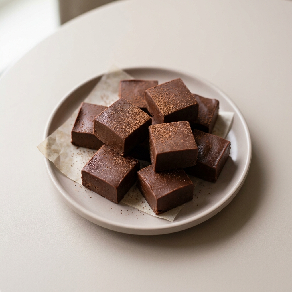 Low-Histamine Sweet Carob Freezer Fudge, prepared as a finished Lila recipe