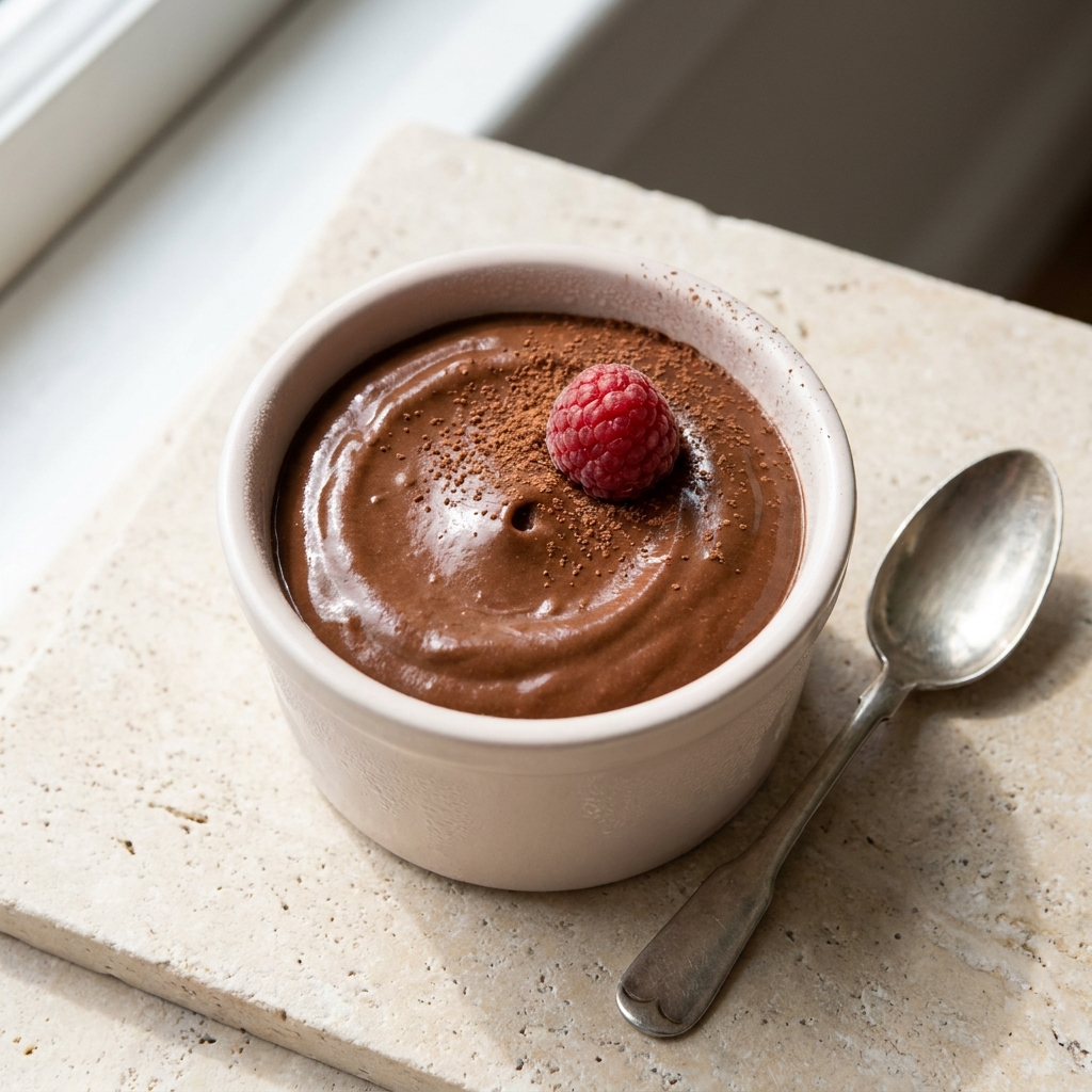 Creamy Avocado Chocolate Mousse, prepared as a finished Lila recipe