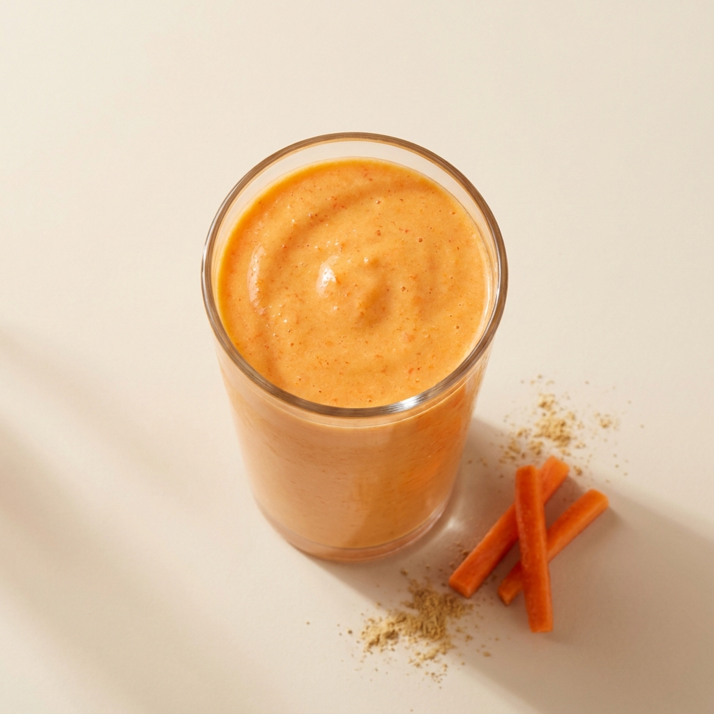 Gut-Soothing Carrot Ginger Protein Smoothie, a recipe made by the Lila community