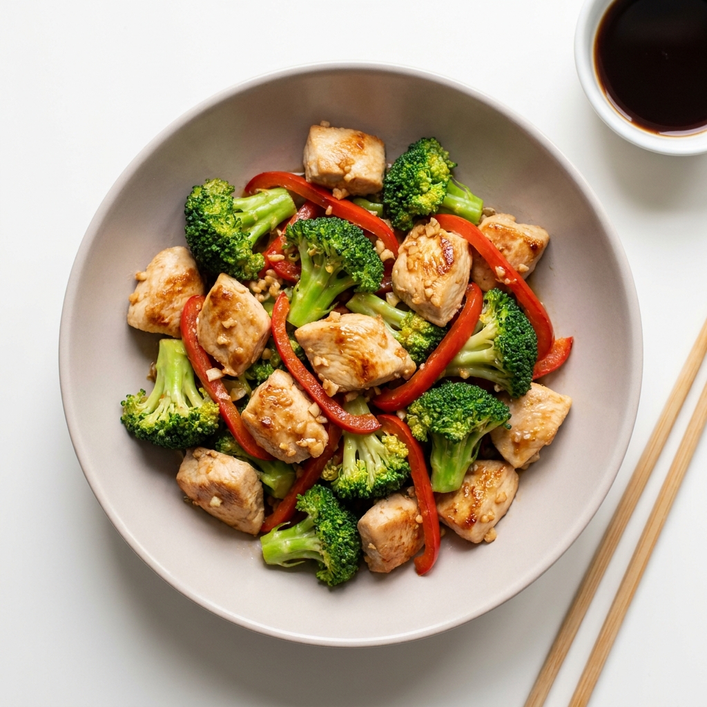 One Pan Chicken and Broccoli Stir Fry, a recipe made by the Lila community