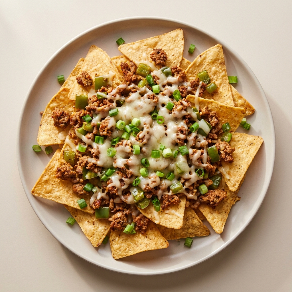 Crispy Loaded Ground Turkey Nacho Plate, a recipe made by the Lila community