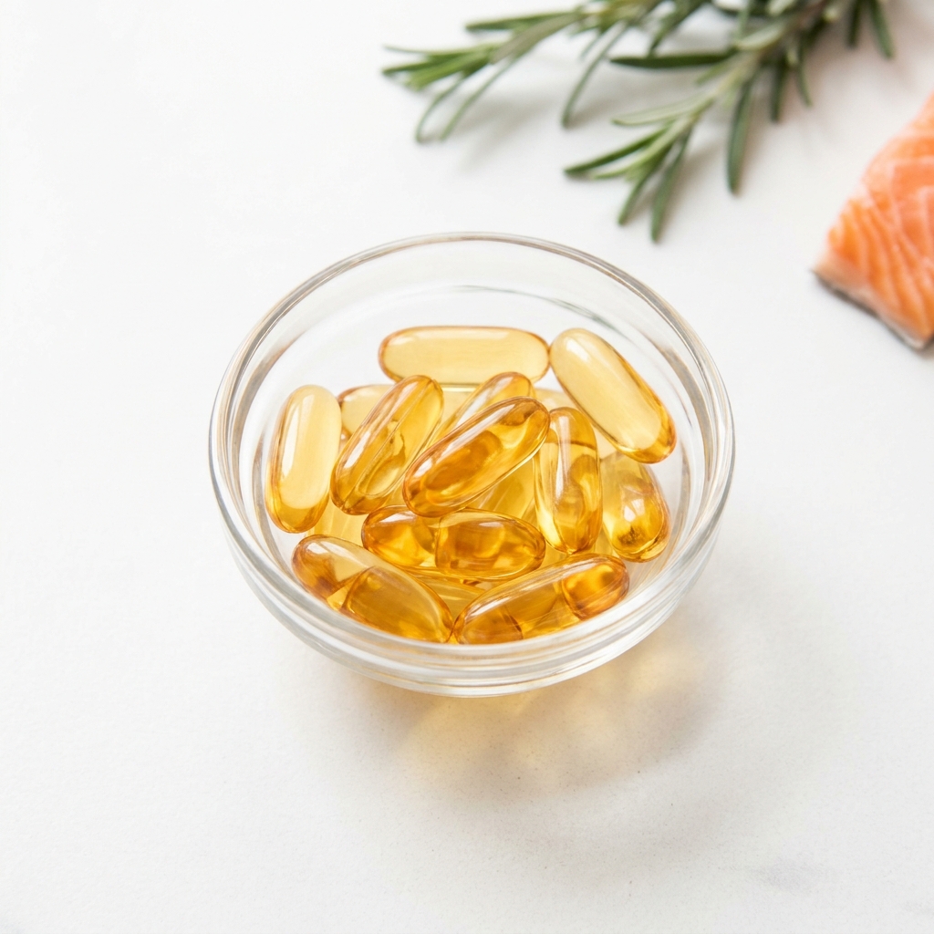 Unbranded presentation of Omega-3 Fish Oil