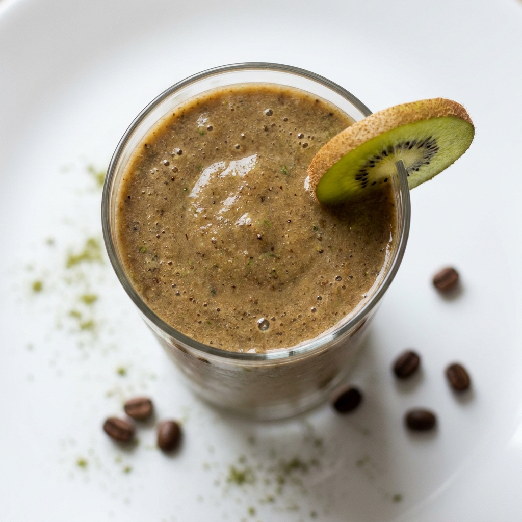 Kiwi Banana Coffee Green Protein Breakfast Shake, prepared as a finished Lila recipe