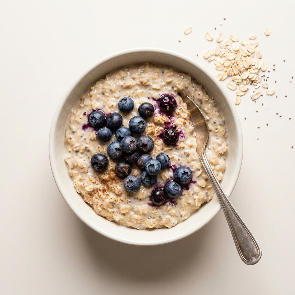 Protein Power Berry Almond Oatmeal, prepared as a finished Lila recipe