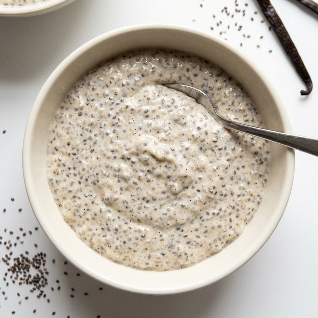 Vanilla Bean Protein Chia Pudding, prepared as a finished Lila recipe