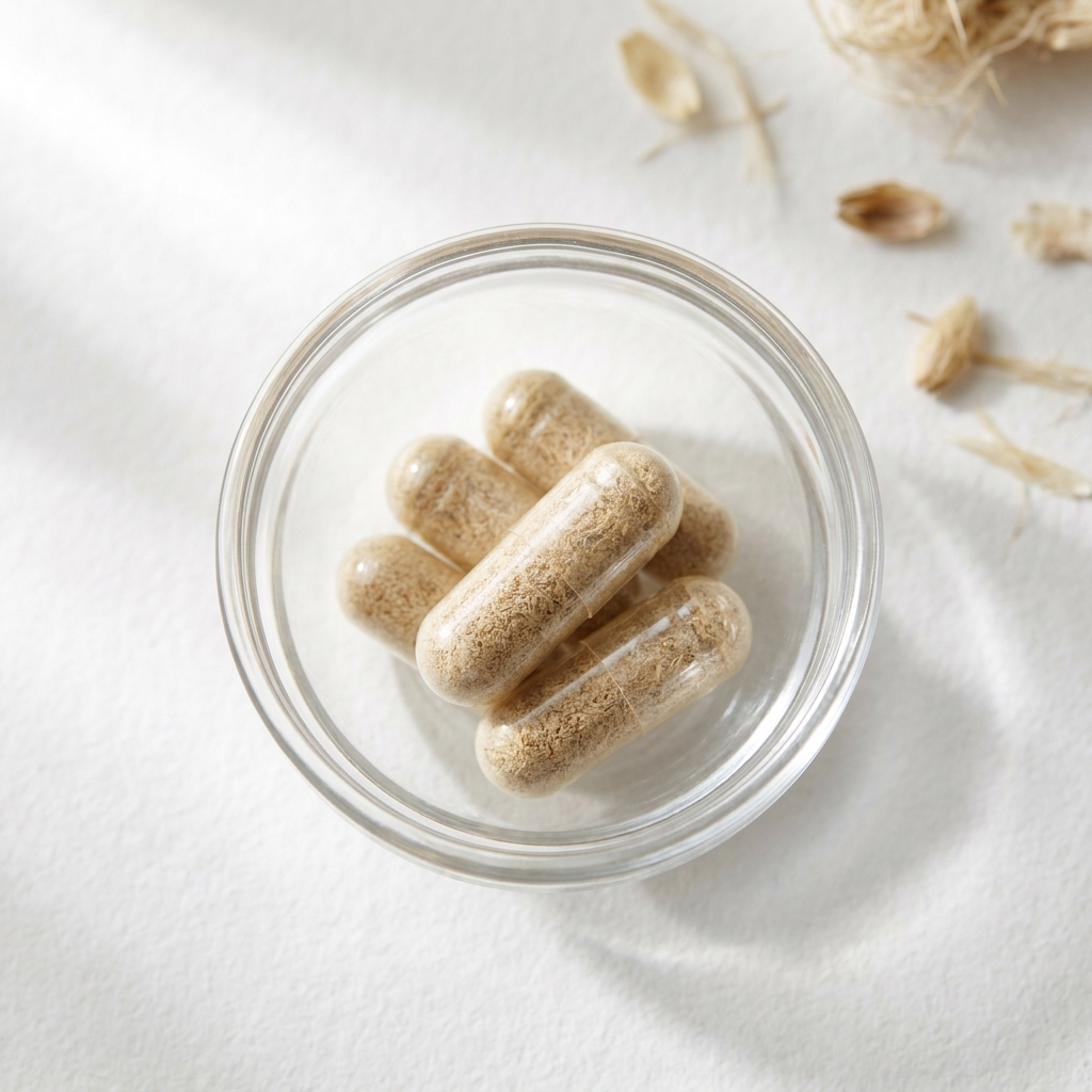 Unbranded presentation of Fiber Supplement Capsules