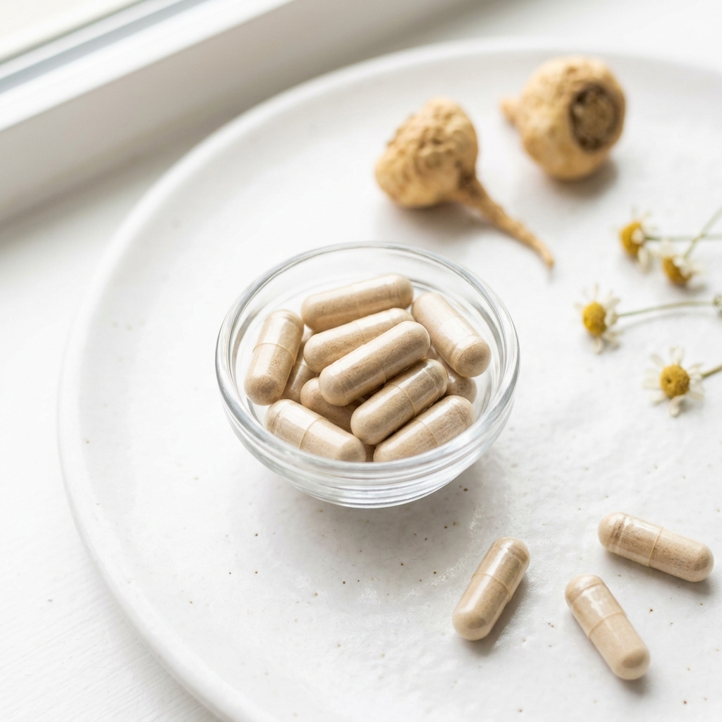 Unbranded presentation of MacaLife Symphony Hormone Support Supplement