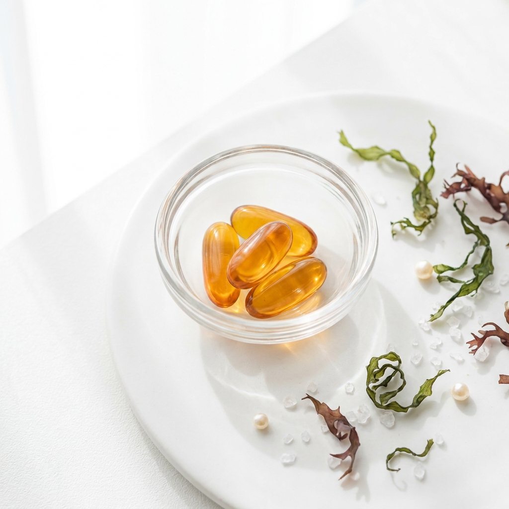 Unbranded presentation of Algae-Based Omega-3 Supplement