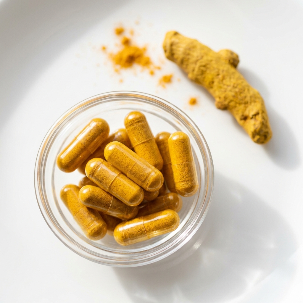 Unbranded presentation of Turmeric Supplement for Hormonal Balance