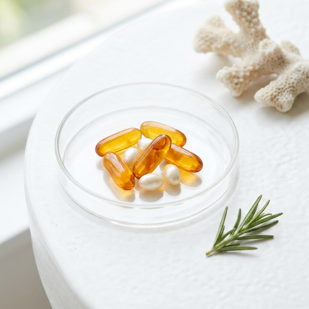 Unbranded presentation of Vitamin D3 and Omega-3 Fish Oil