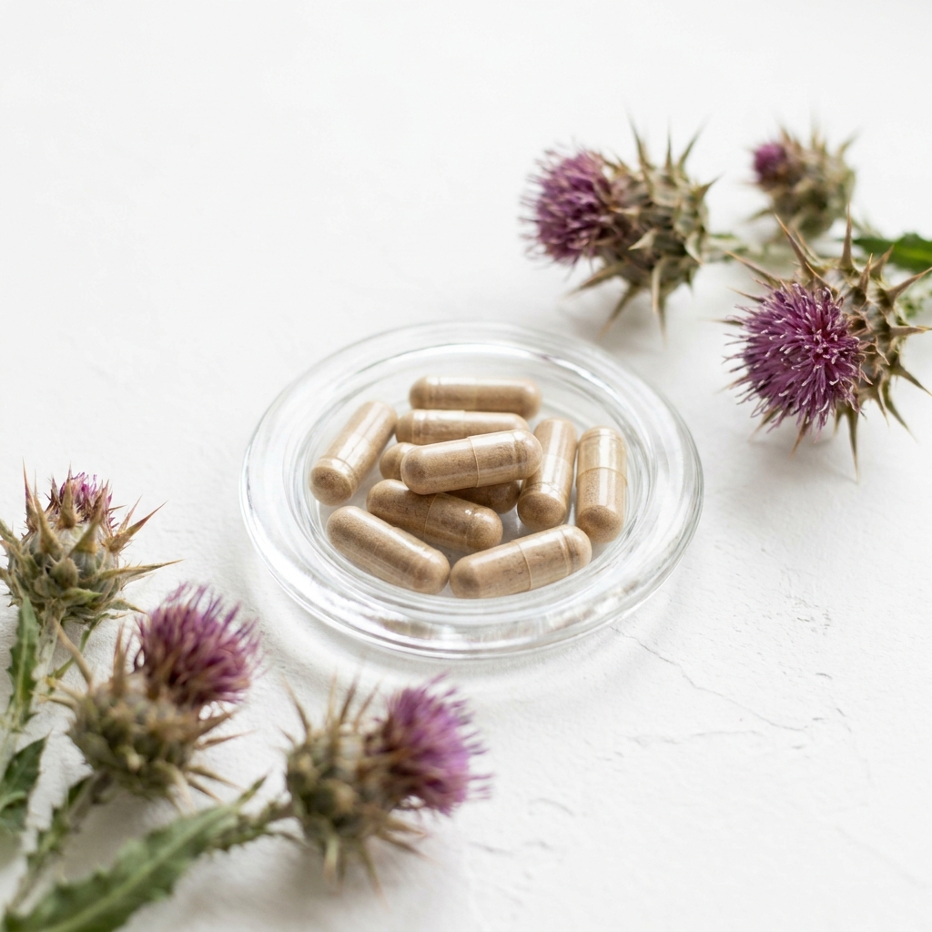 Unbranded presentation of Milk Thistle For Liver Support