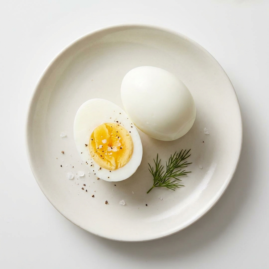 Simple Hard Boiled Eggs, prepared as a finished Lila recipe