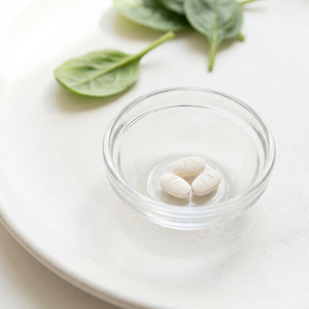 Unbranded presentation of Folic Acid Supplement for Hormonal Health