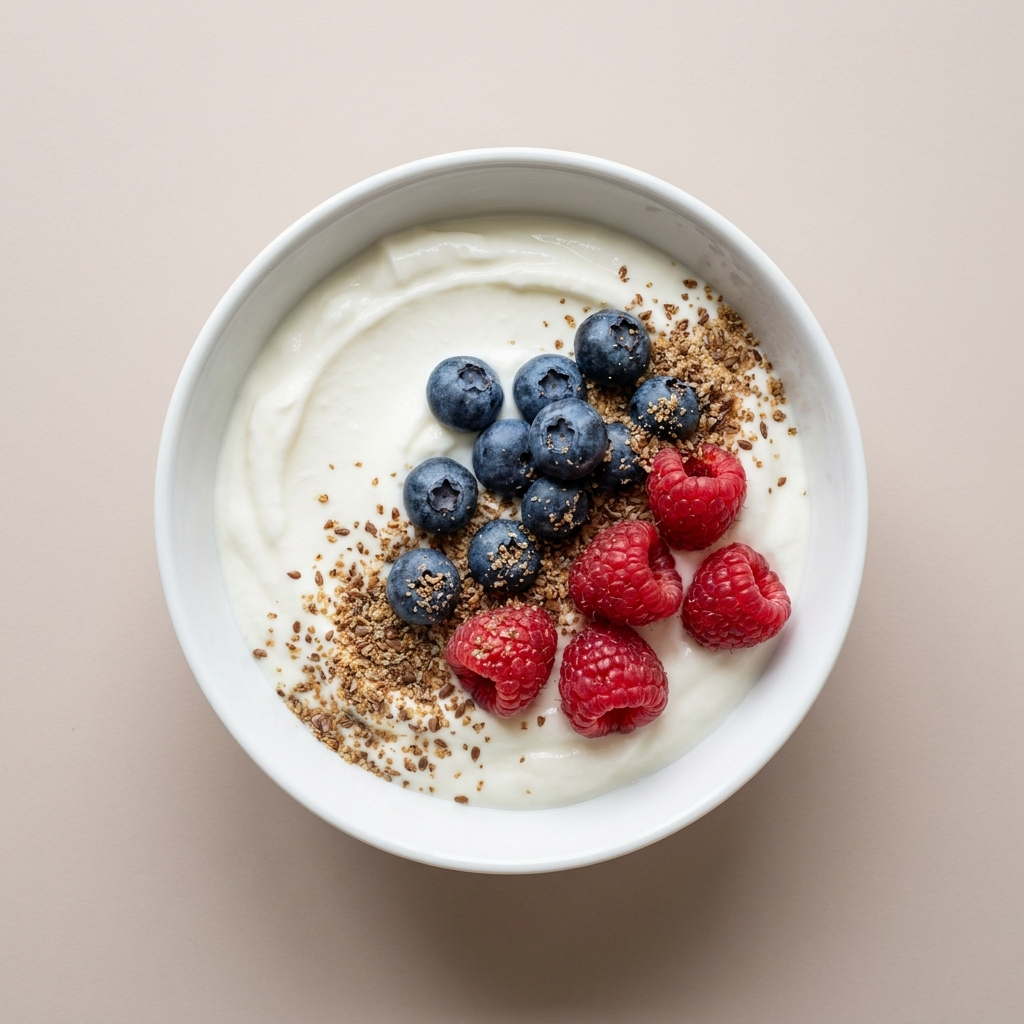 High Protein Greek Yogurt Bowl With Berries, prepared as a finished Lila recipe
